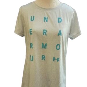 Under Armor size medium headgear short sleeve t-shirt gray/Teal